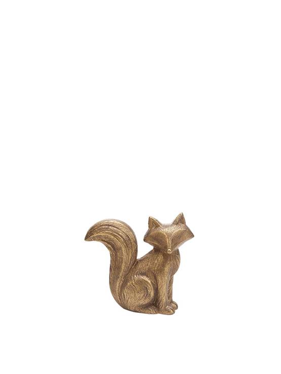 Renard décoratif couleur or en résine H.8 cm - ECLOZ