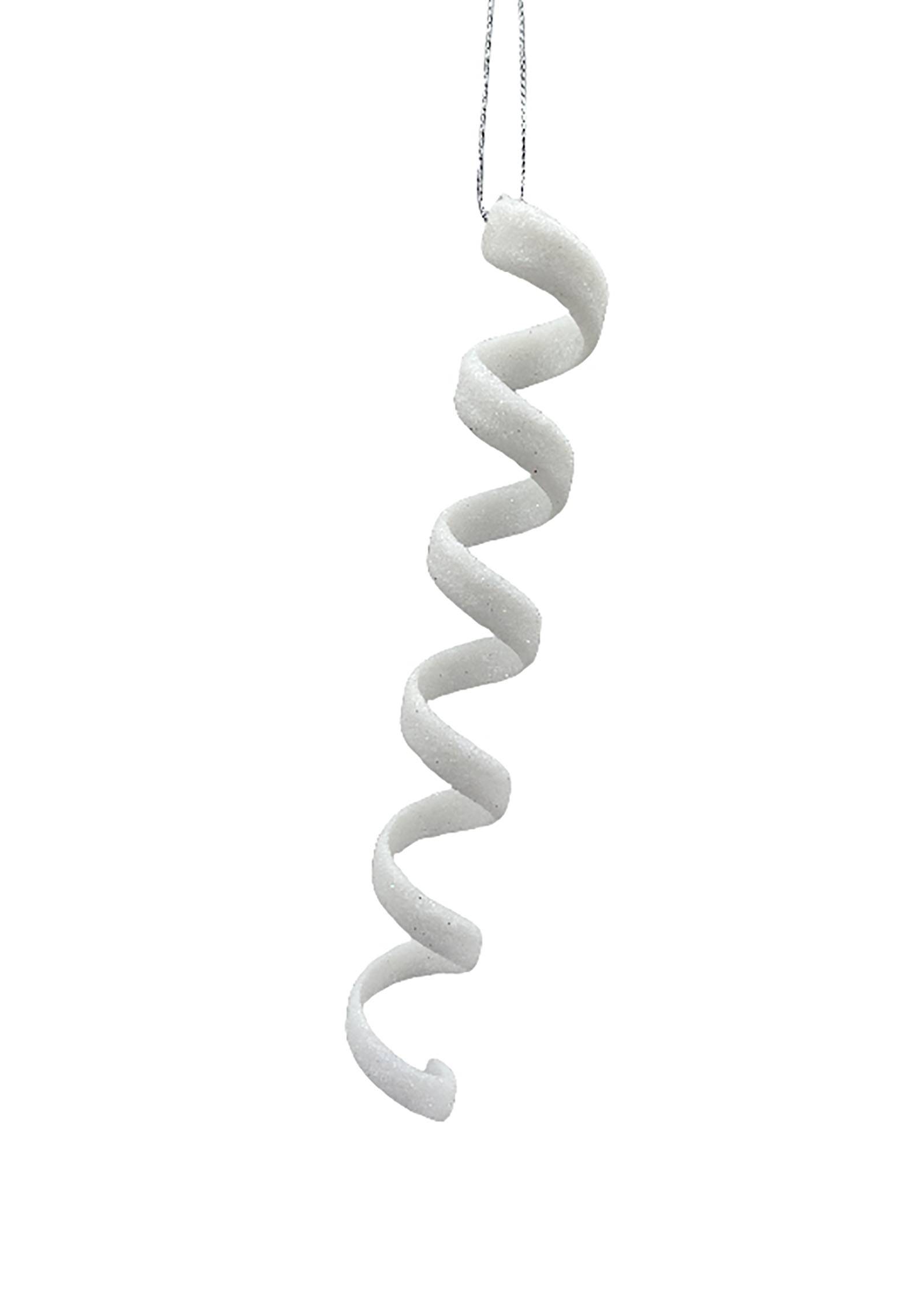 Suspension décorative de Noël - ressort paillette 18 cm blanc - ECLOZ