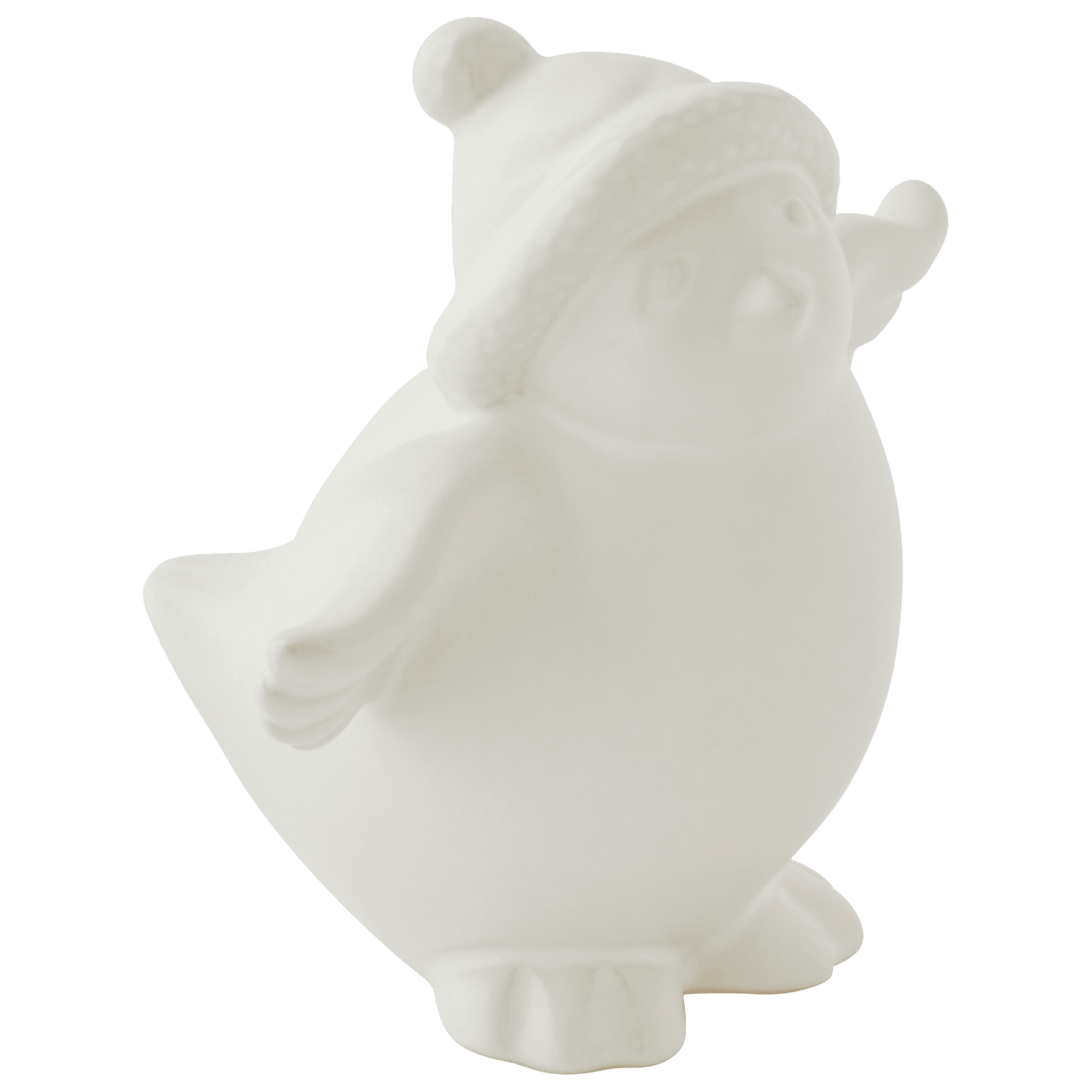 Décoration à poser pingouin à bonnet en céramique blanc - ECLOZ - Image 2