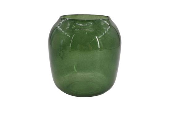 Vase en verre vert transparent H.15 cm - ECLOZ - Image 1