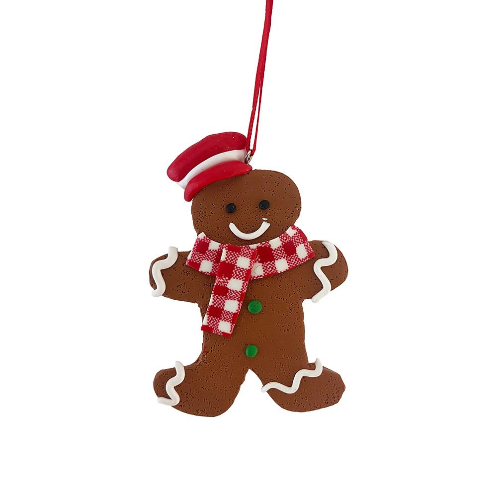 Suspension décorative de Noël en pain d'épice avec chapeau argile - ECLOZ - Image 1