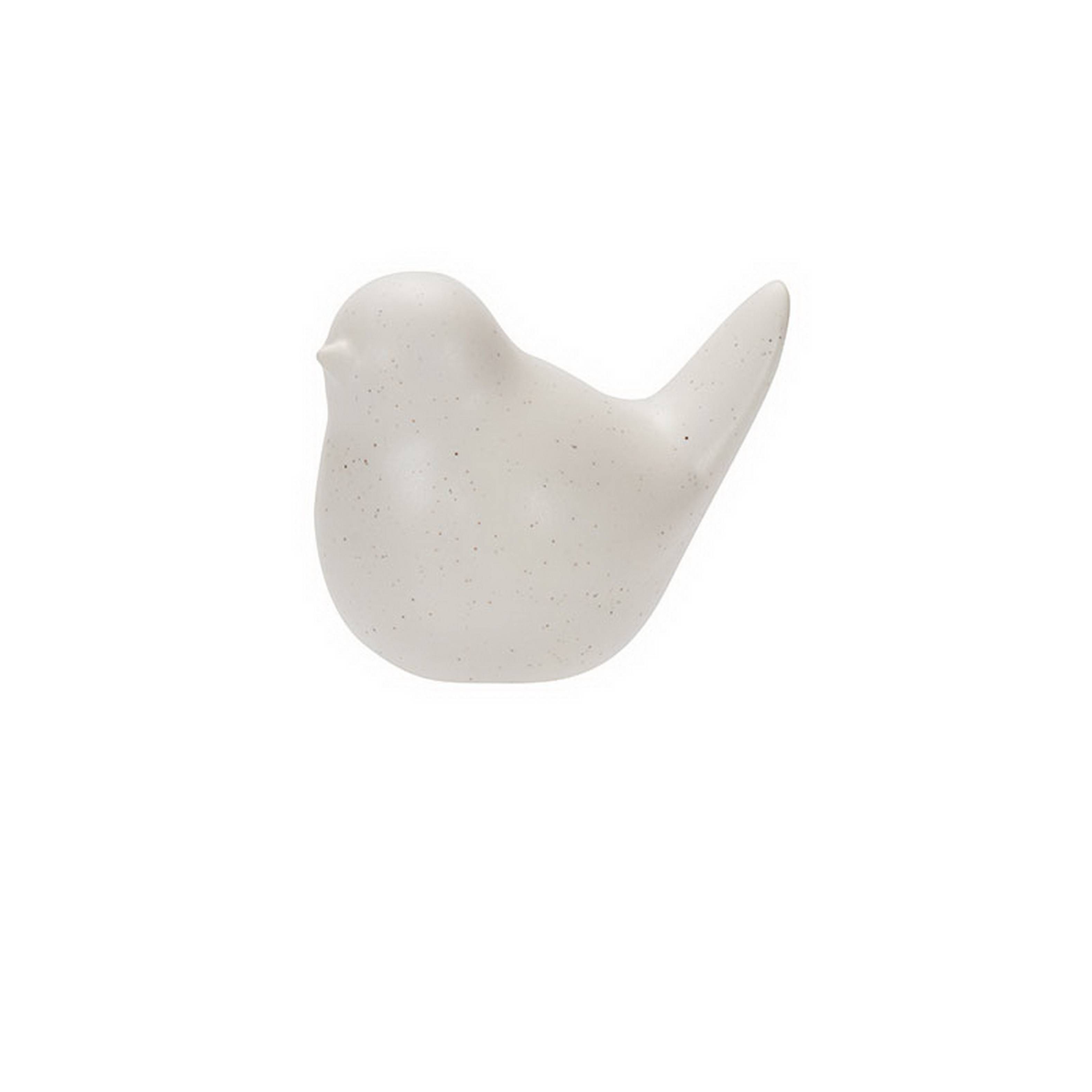 Oiseau en céramique blanc H.9 cm - ECLOZ - Image 1