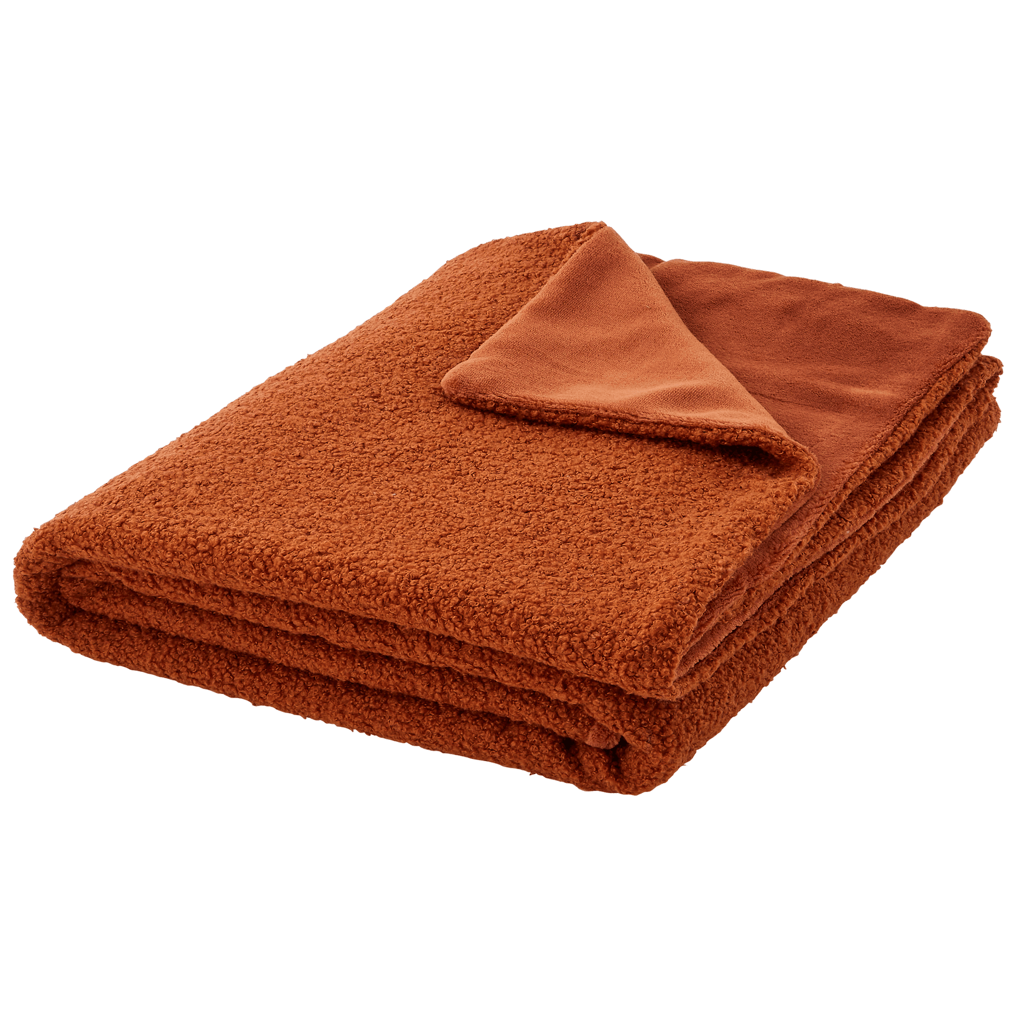 Plaid en peluche orange L.160 x l.130 cm - ECLOZ - Image 3