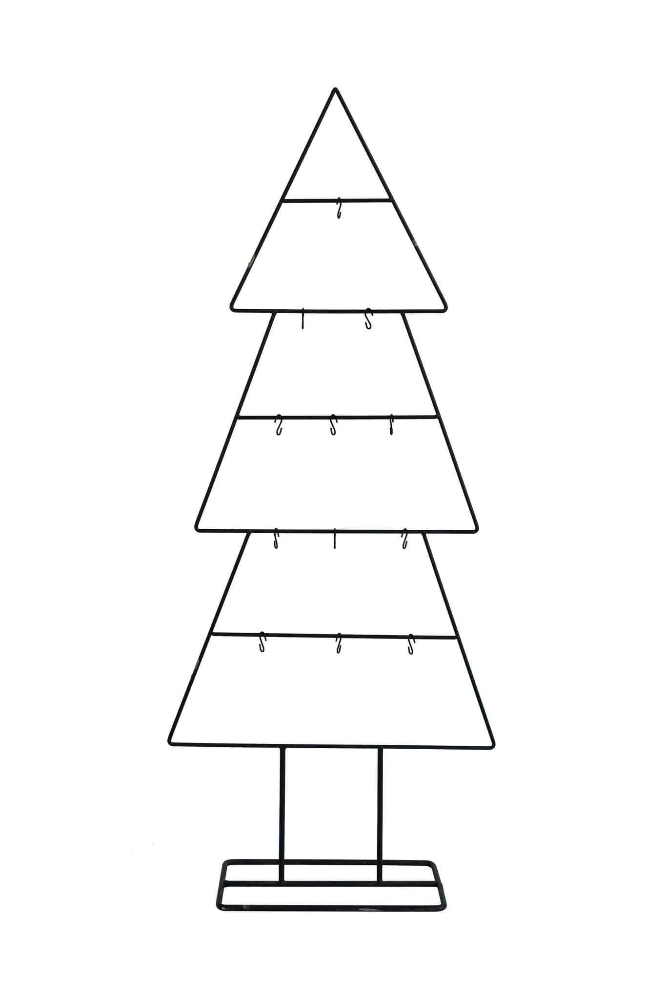Sapin en métal plat noir H.100 cm - ECLOZ