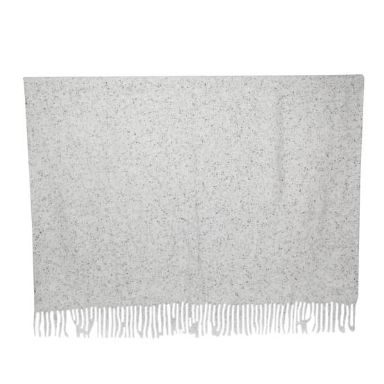 Ecloz - Plaid à franges blanc à pois noirs L.160 x l.130 cm - ECLOZ - Image 1