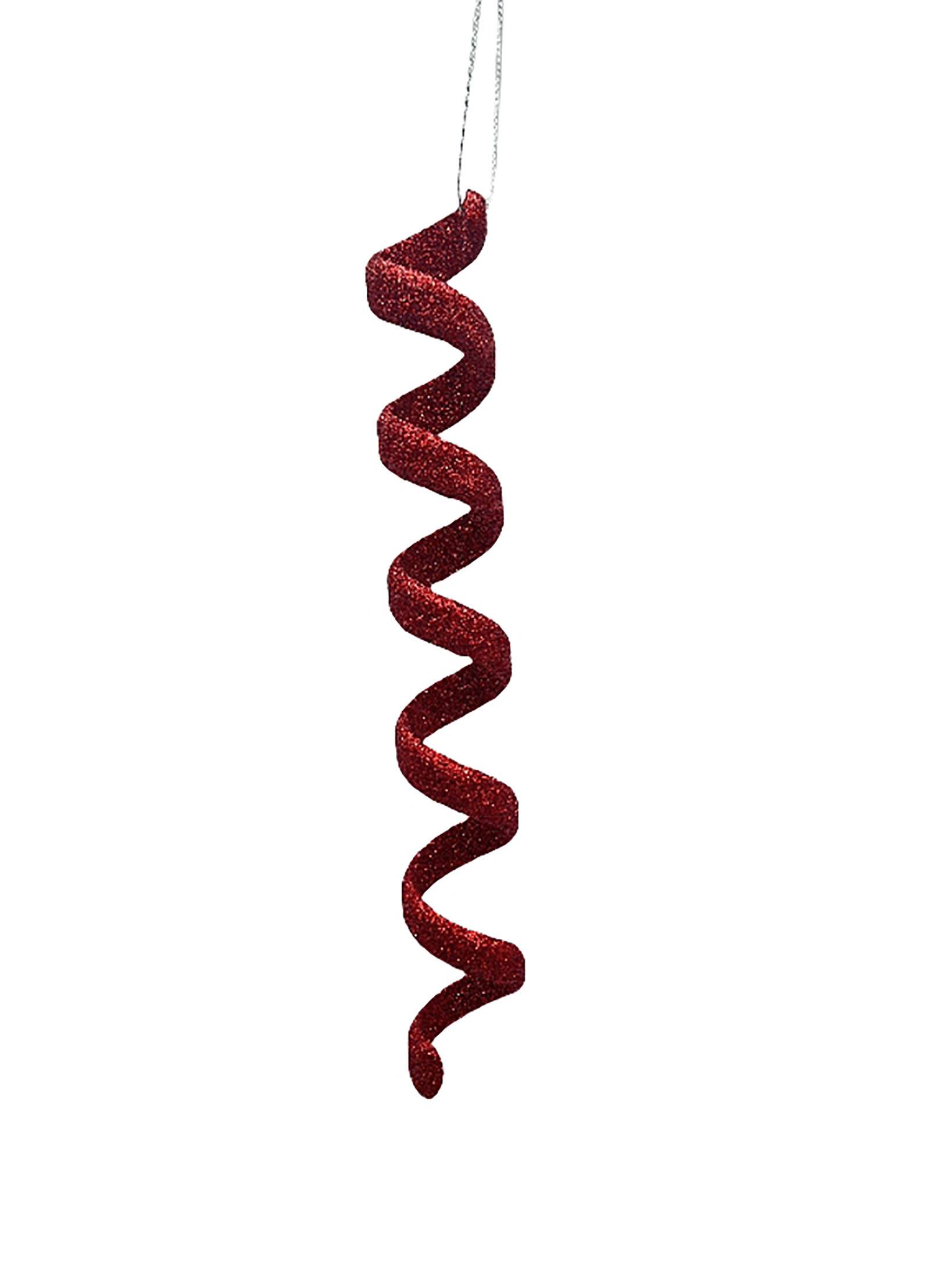 Suspension décorative de Noël - ressort paillette 18 cm rouge - ECLOZ