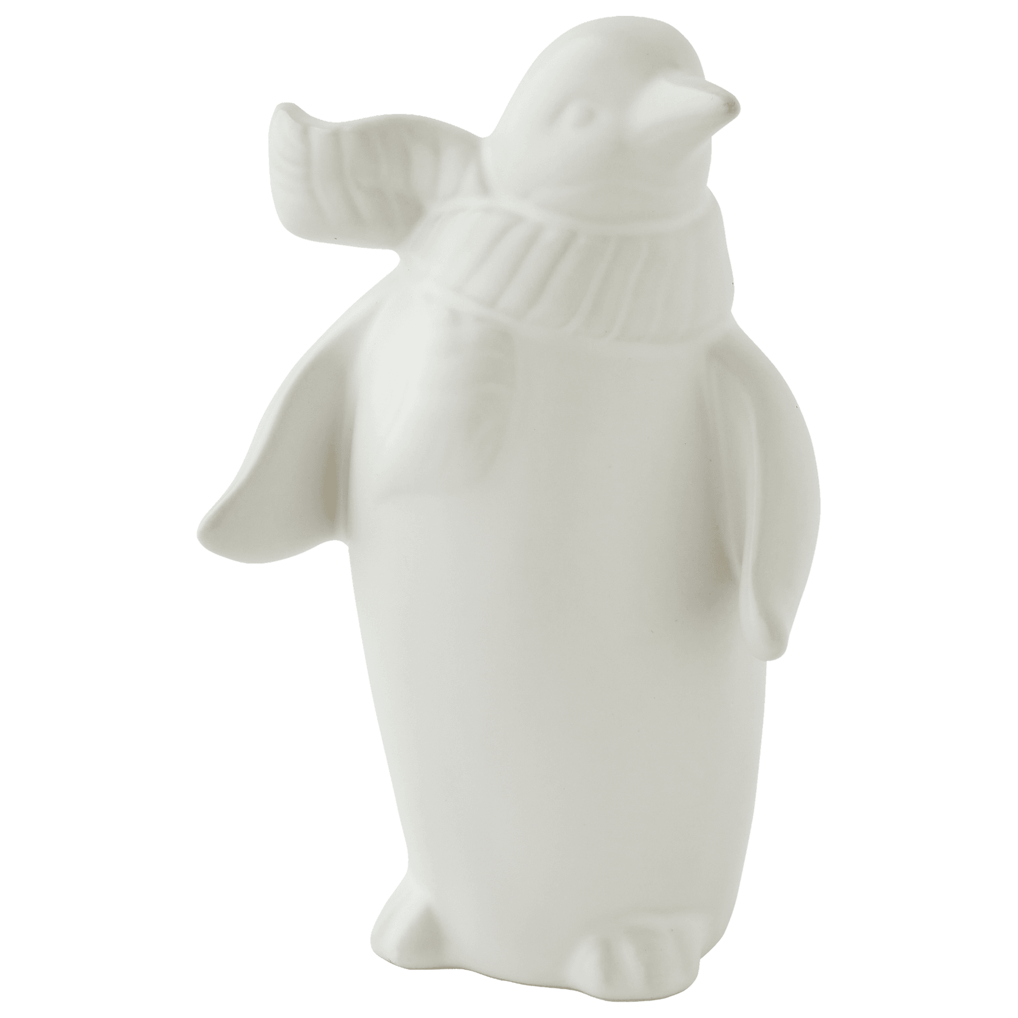 Décoration à poser pingouin avec écharpe en céramique blanc - ECLOZ - Image 2