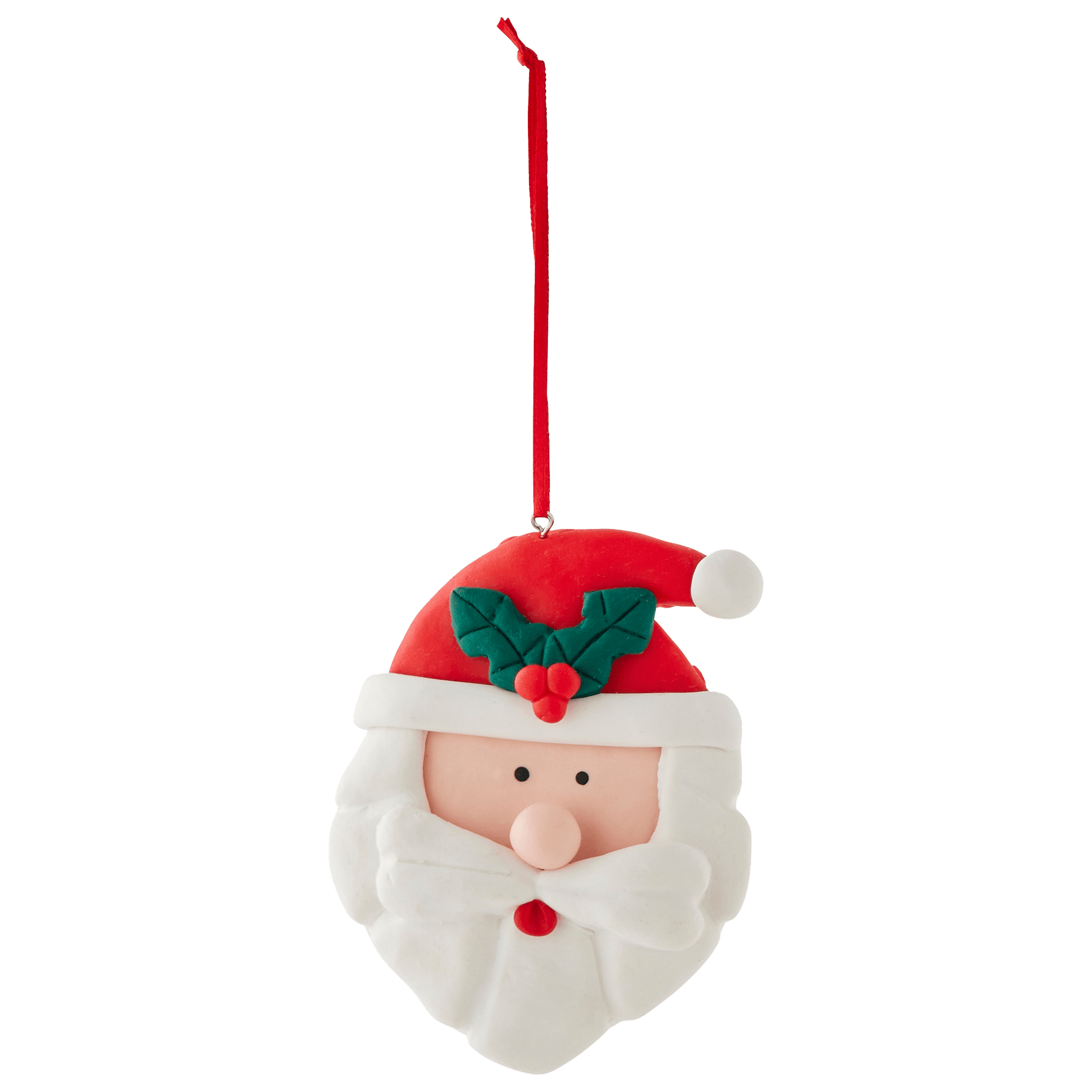 Suspension décorative de Noël - tête de Père Noël en argile - ECLOZ - Image 2