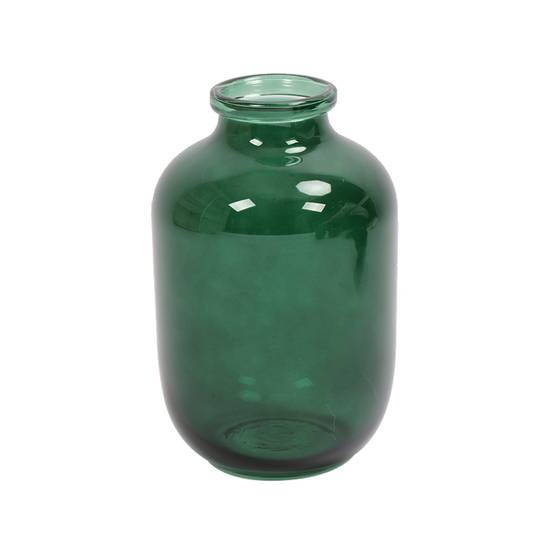 Vase en verre vert sapin H.18 cm - ECLOZ - Image 1