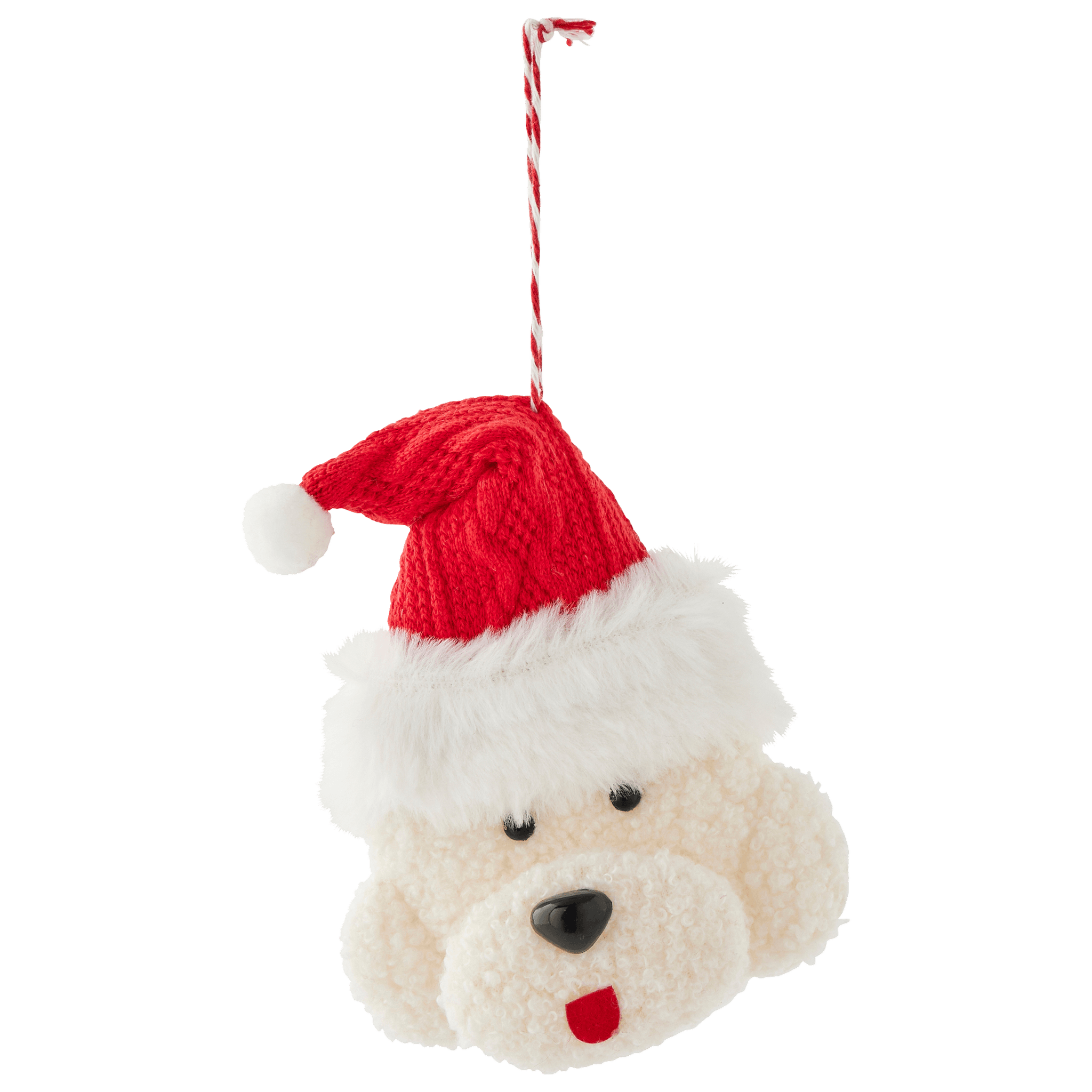 Suspension décorative de Noël chien bonnet blanc - ECLOZ - Image 2