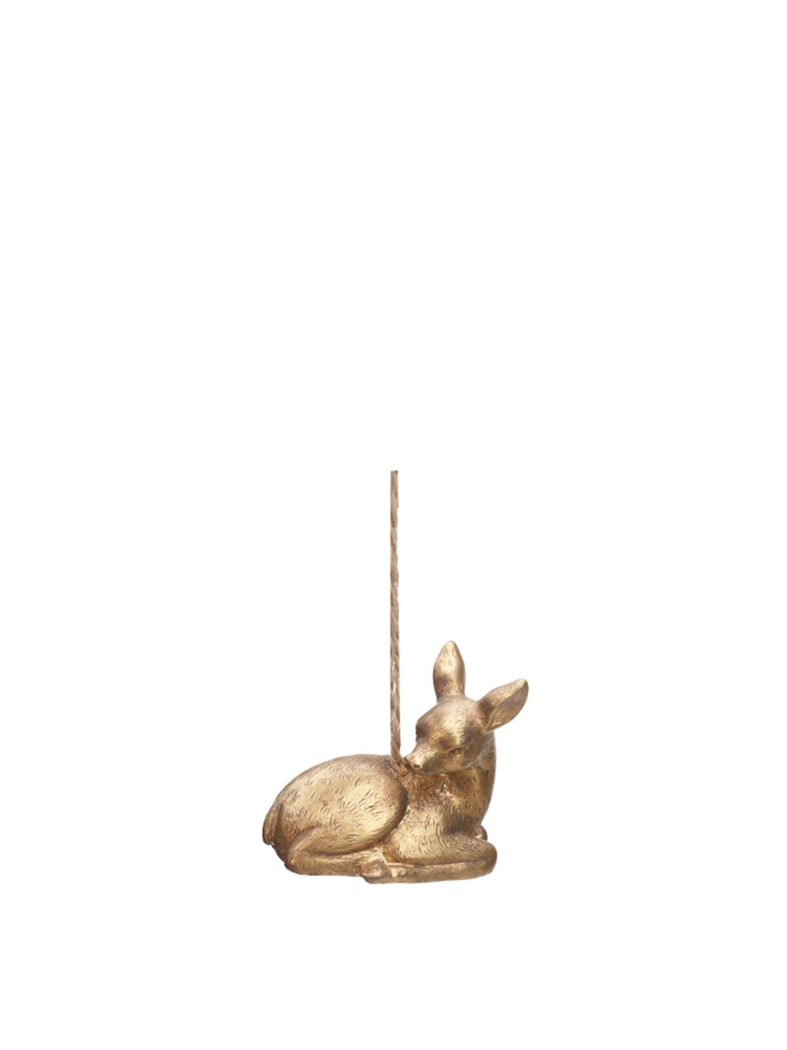 Suspension décorative de Noël biche doré en résine - ECLOZ
