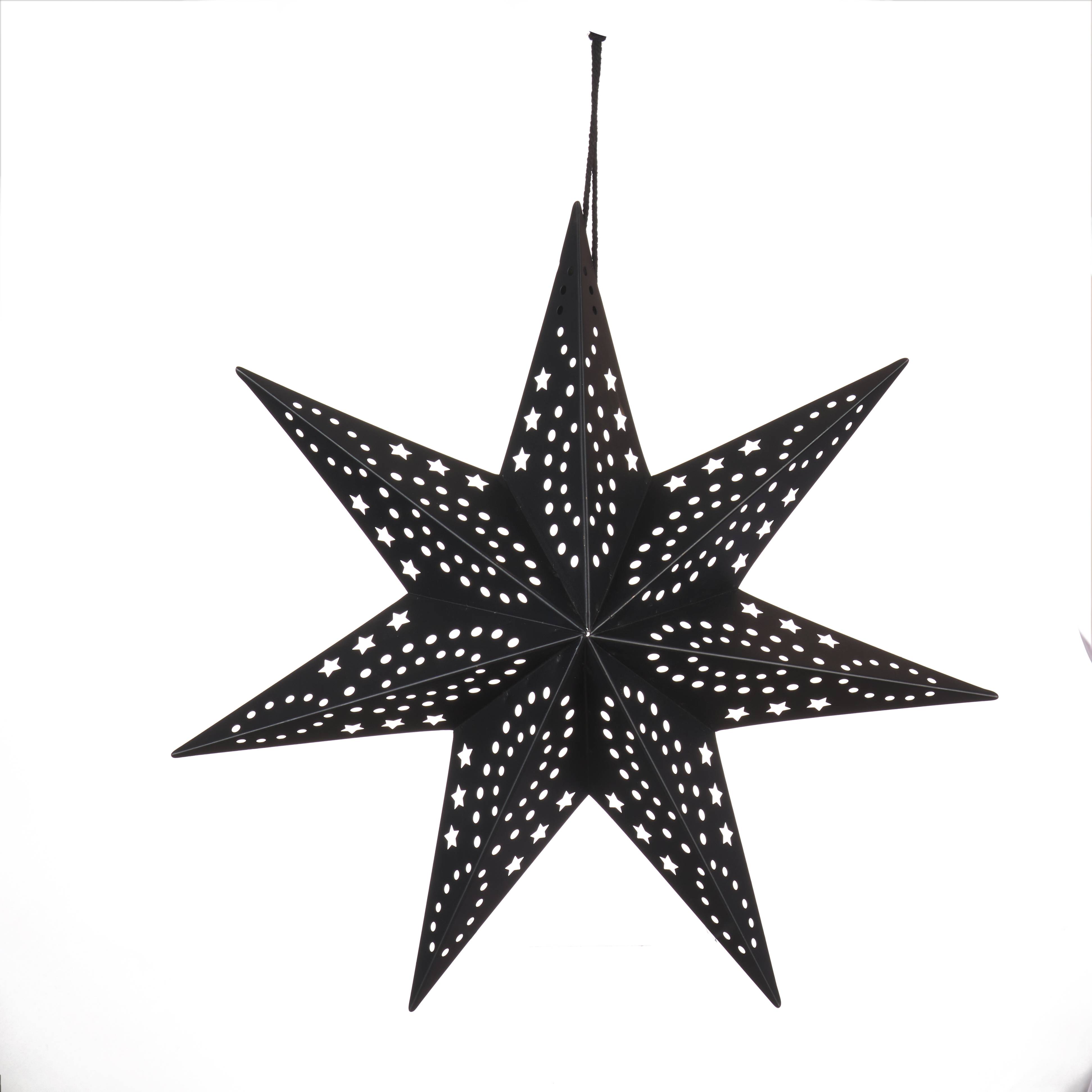 Ecloz - Suspension décorative de Noël noire étoile métal H.31 cm - ECLOZ