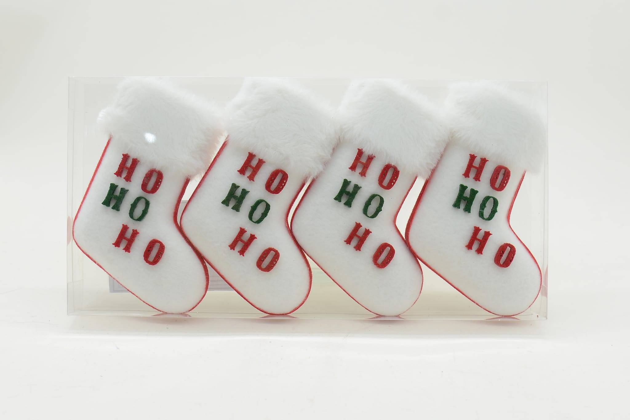 Boîte de 6 suspensions décoratives de Noël - chaussettes de Noël - ECLOZ - Image 1