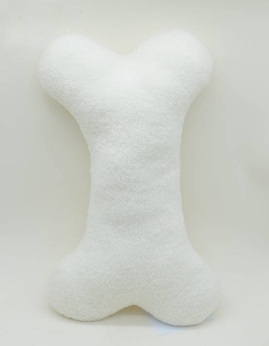 Ecloz - Coussin blanc en os à bouclettes - ECLOZ - Image 1