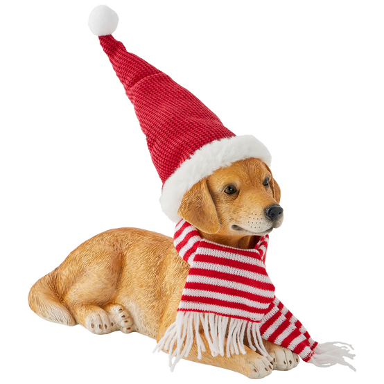 Ecloz - Chien allongé chapeau de Noël H.21 cm - ECLOZ - Image 2