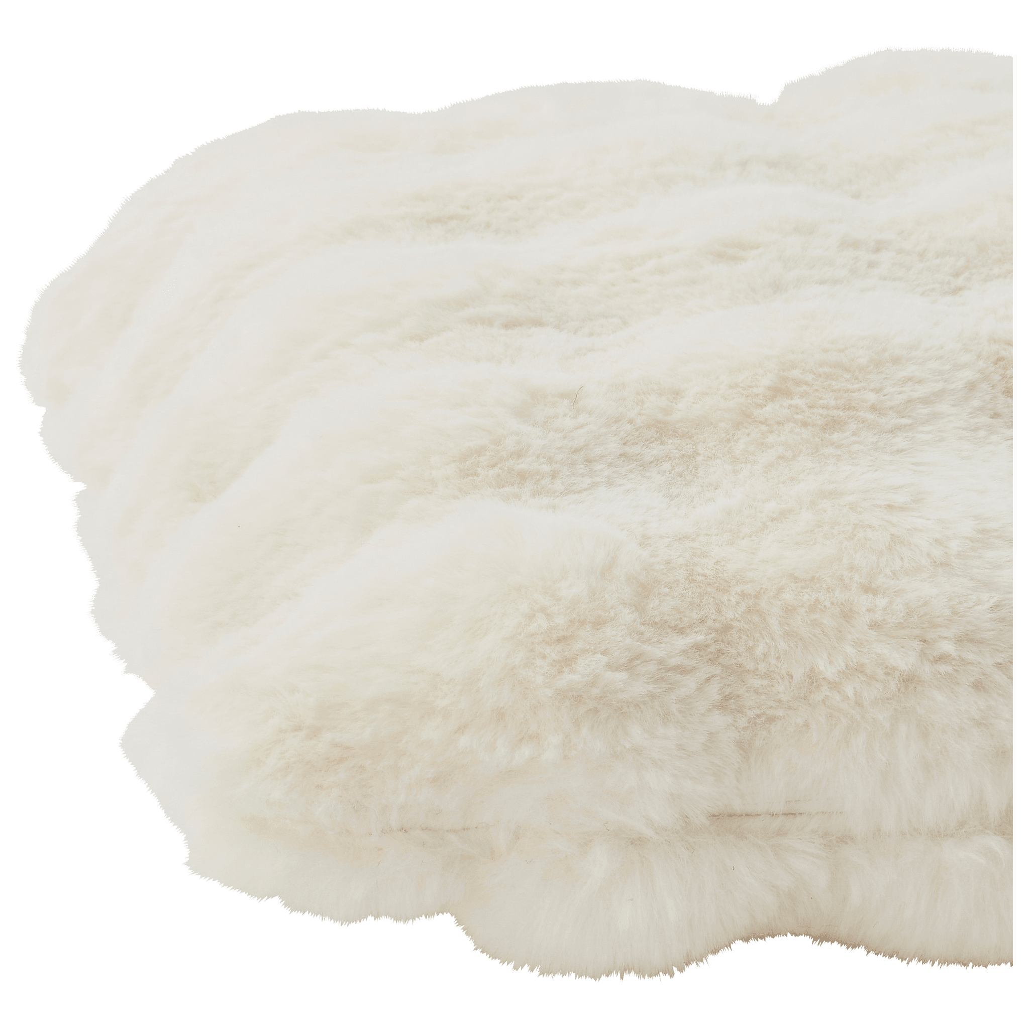 Coussin en fourrure L.45 x l.45 cm blanc - ECLOZ - Image 2