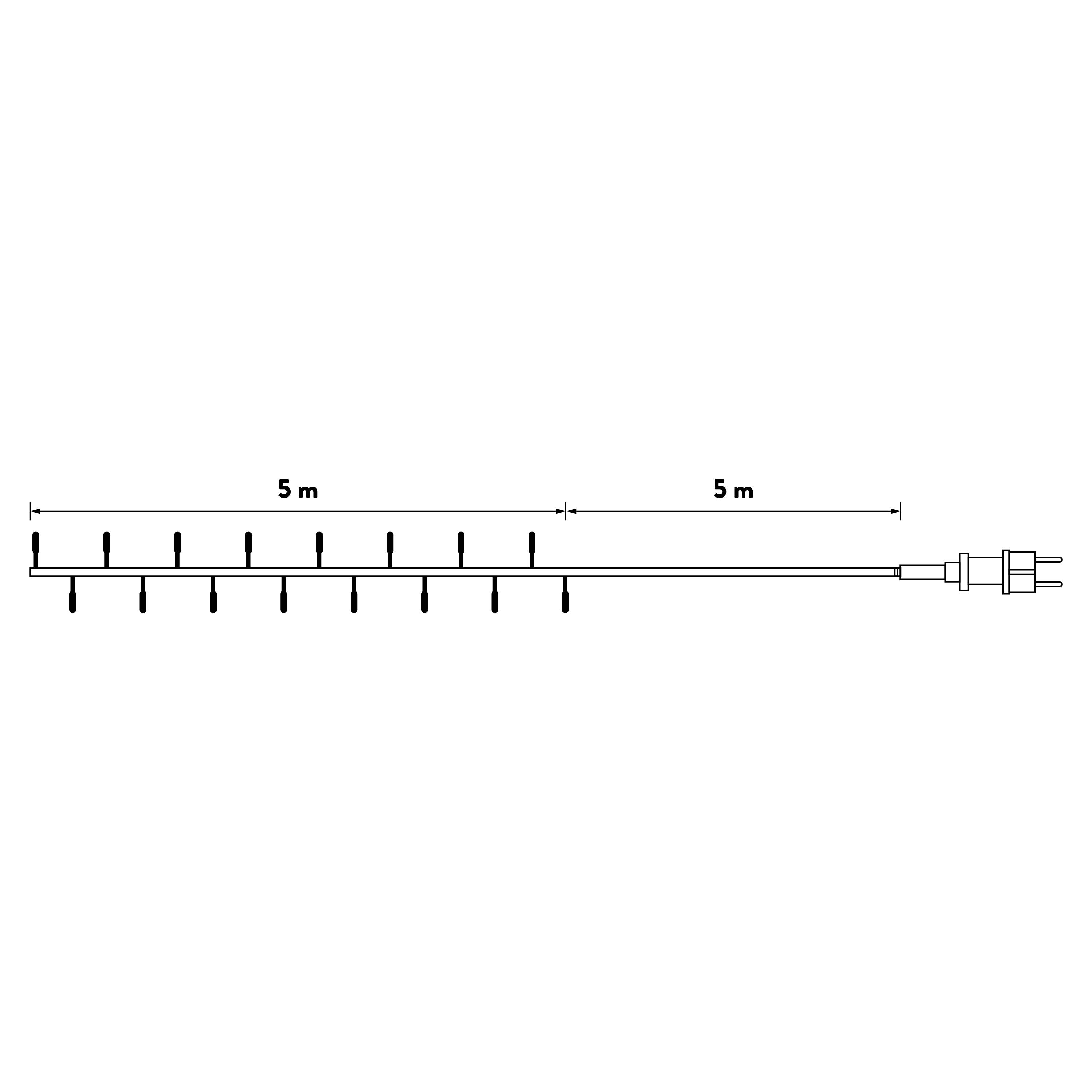 Ecloz - Guirlande 64 LED blanc froid L.5 m - ECLOZ - Image 3