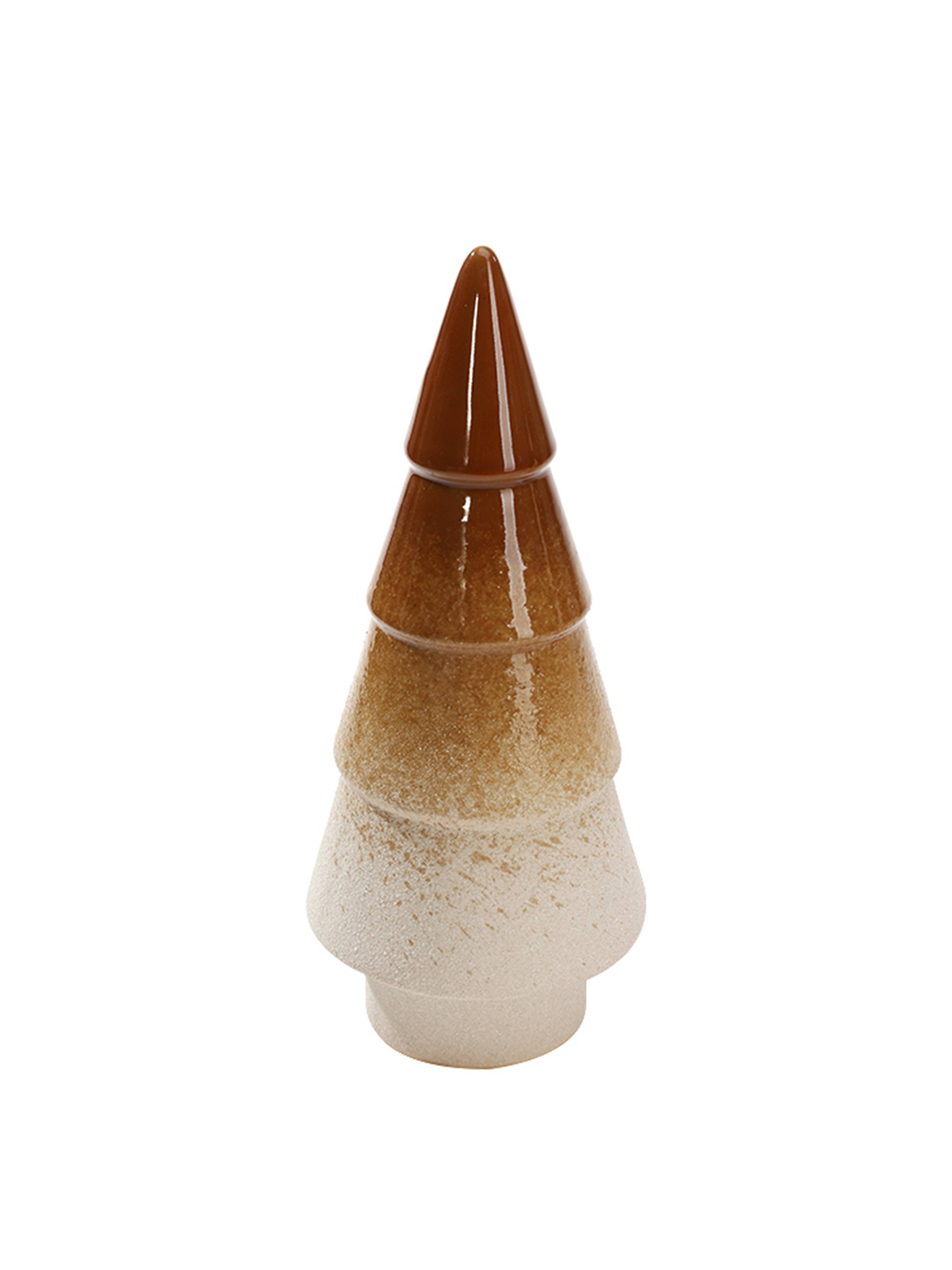 Ecloz - Sapin décoratif en céramique dégradé marron H.28 cm - ECLOZ