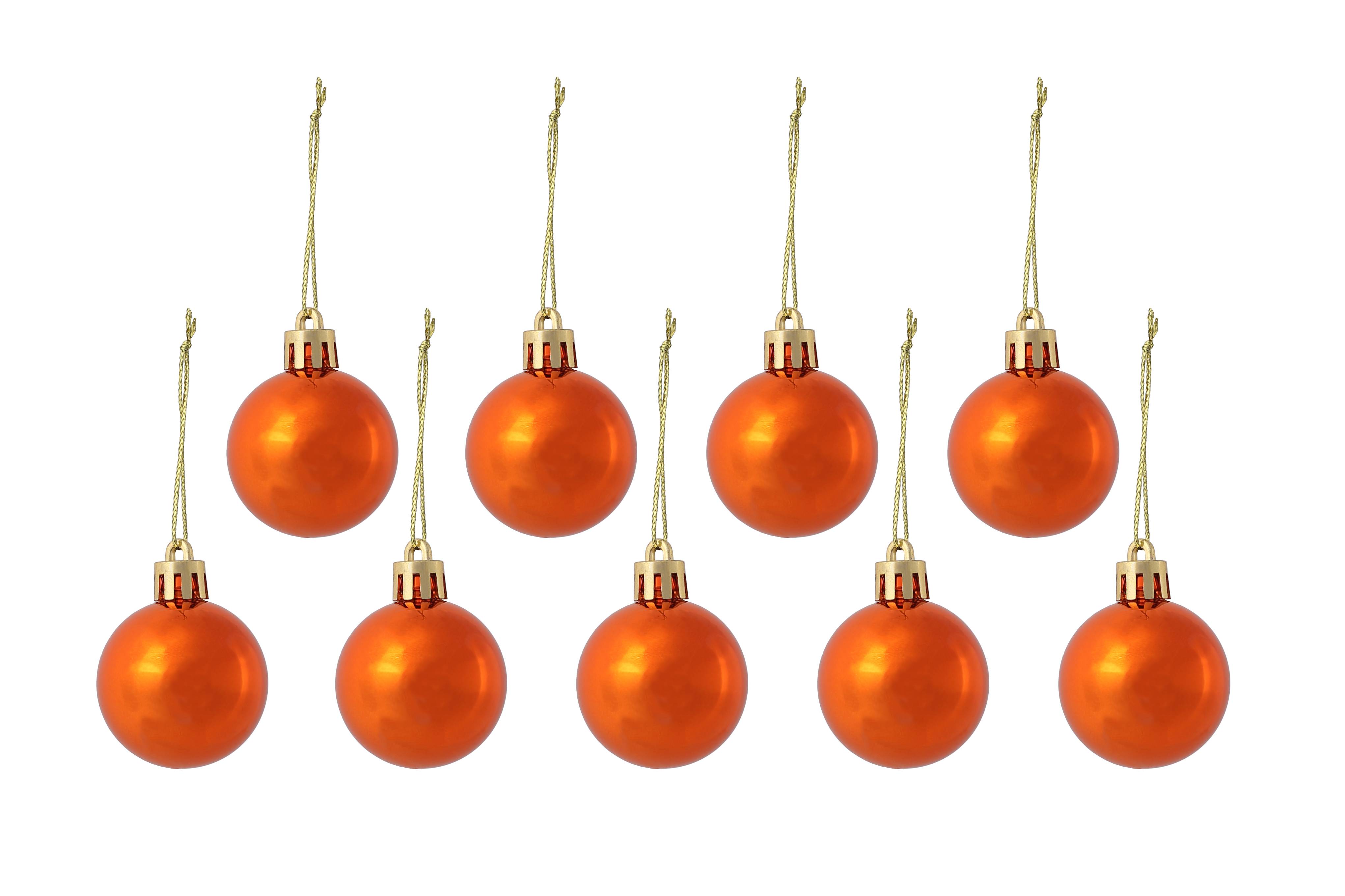 Ecloz - Boîte de 9 boules de Noël en plastique couleur champagne Ø 4 cm - ECLOZ