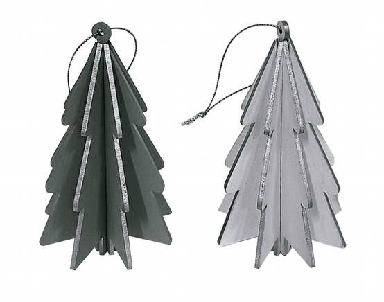 Suspension décorative de Noël - sapin en bois blanc - ECLOZ - Image 1