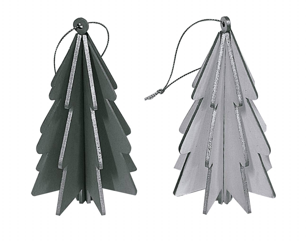 Suspension décorative de Noël - sapin en bois blanc - ECLOZ - Image 1