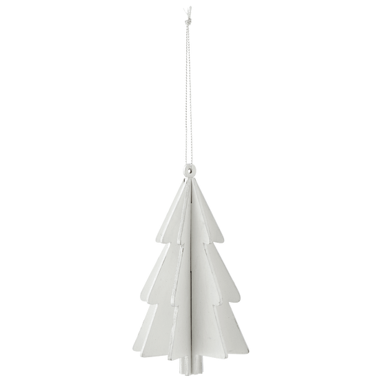 Suspension décorative de Noël - sapin en bois blanc - ECLOZ - Image 2