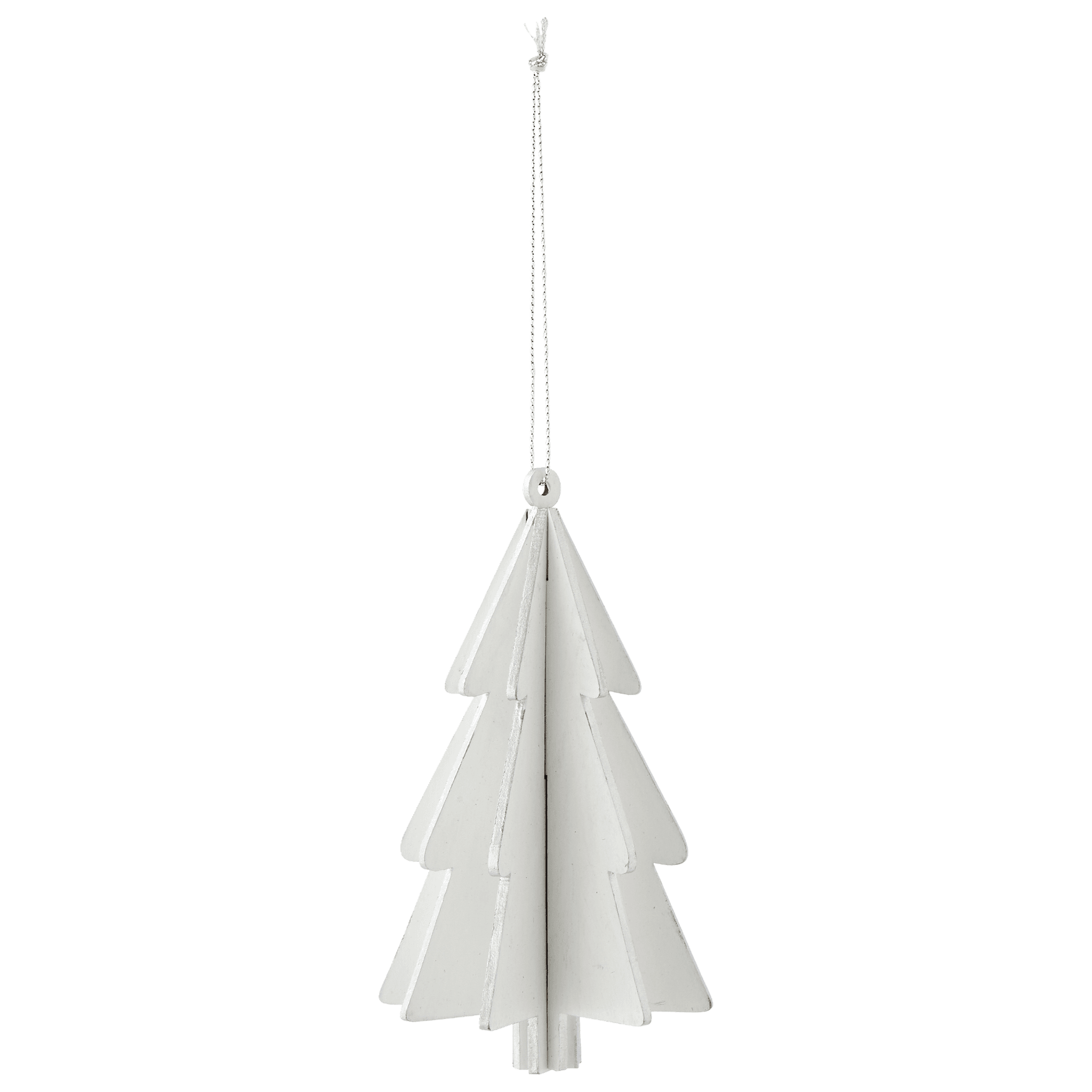 Suspension décorative de Noël - sapin en bois blanc - ECLOZ - Image 2