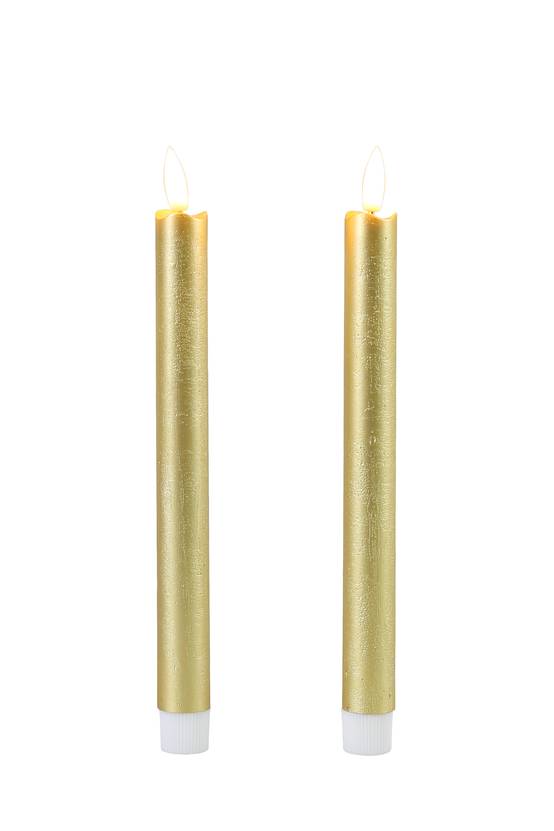 Set de 2 bougies or LED chandelle - ECLOZ