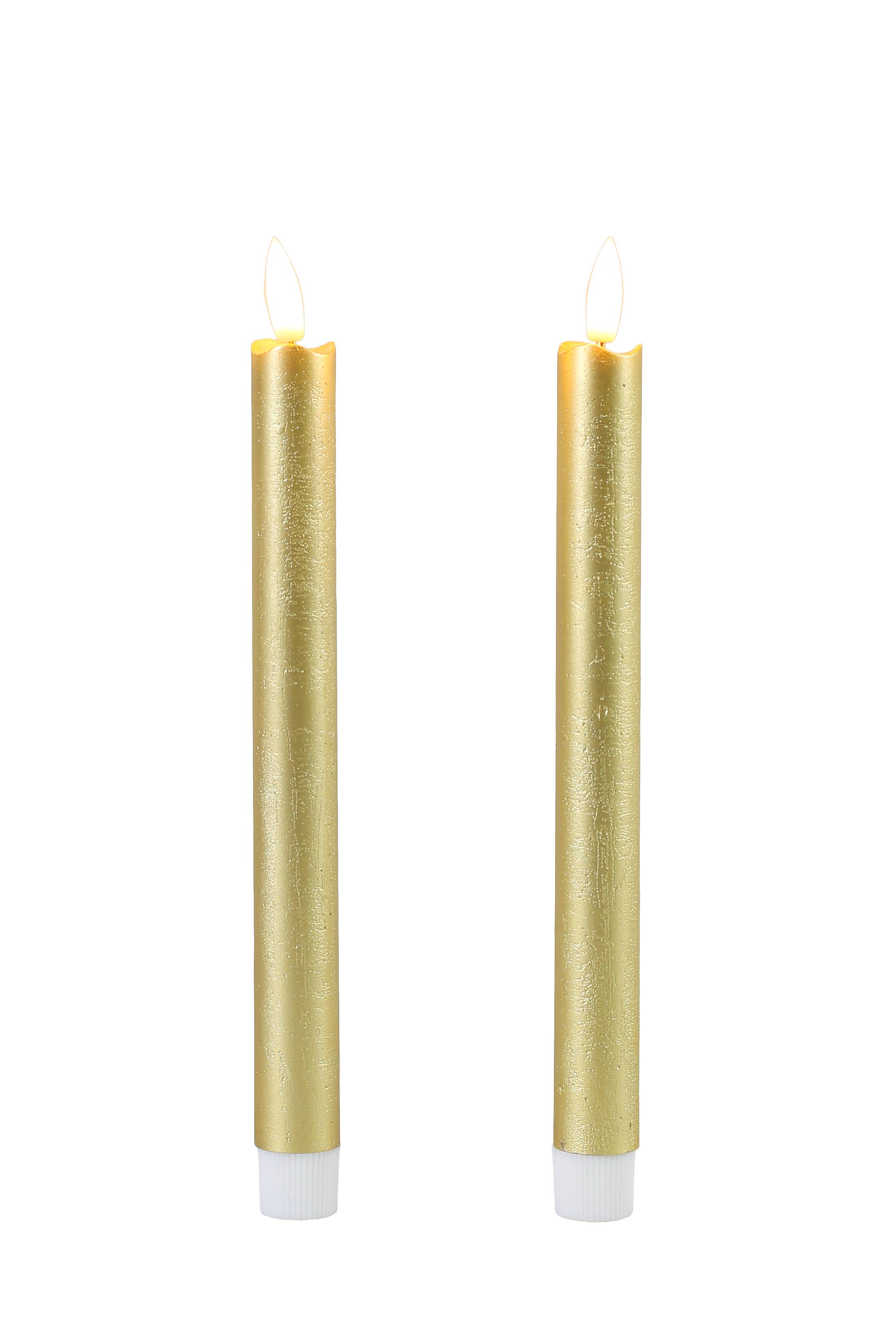 Set de 2 bougies or LED chandelle - ECLOZ