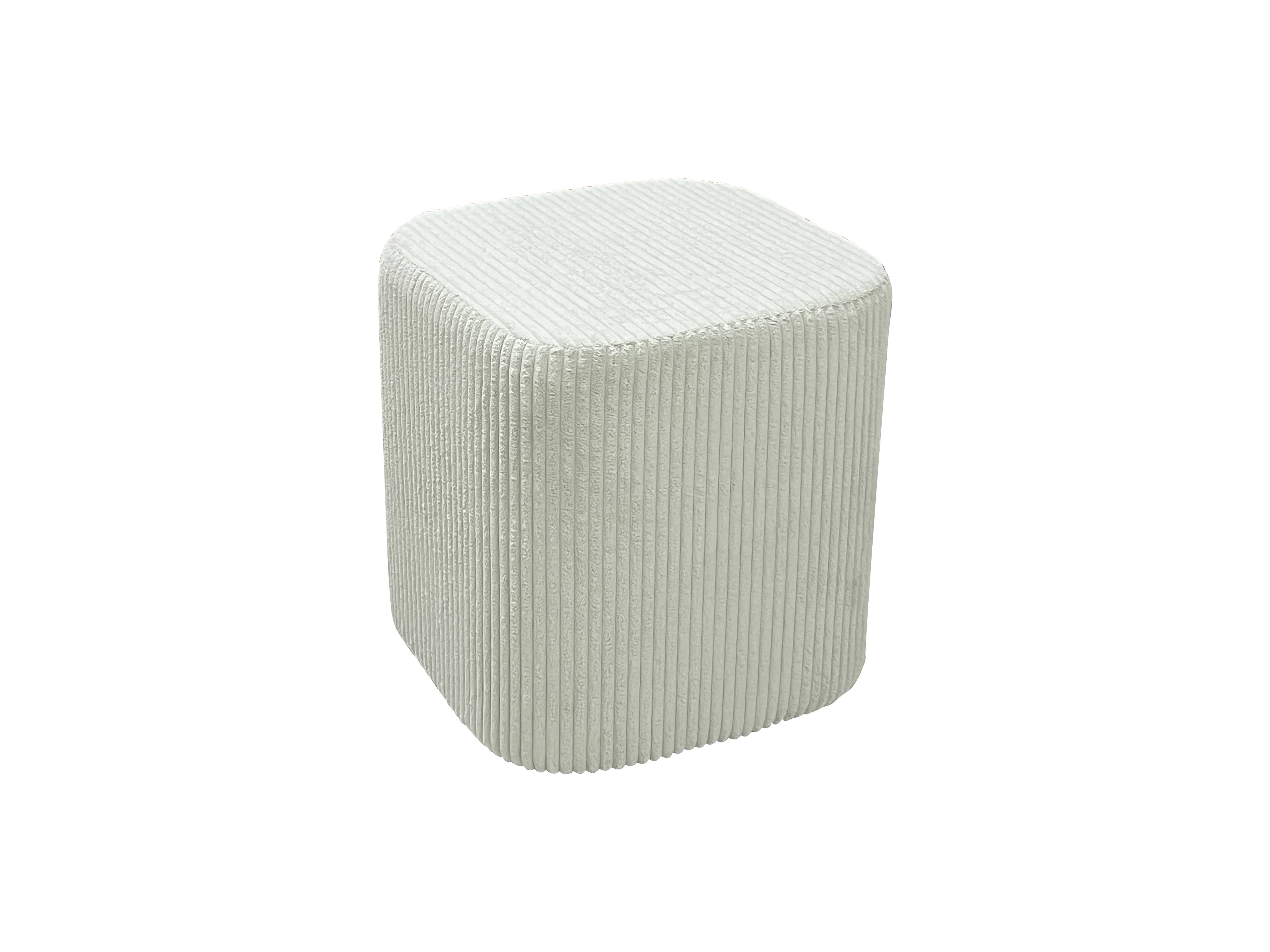 Pouf carré en tissu vert H.38 cm - ECLOZ