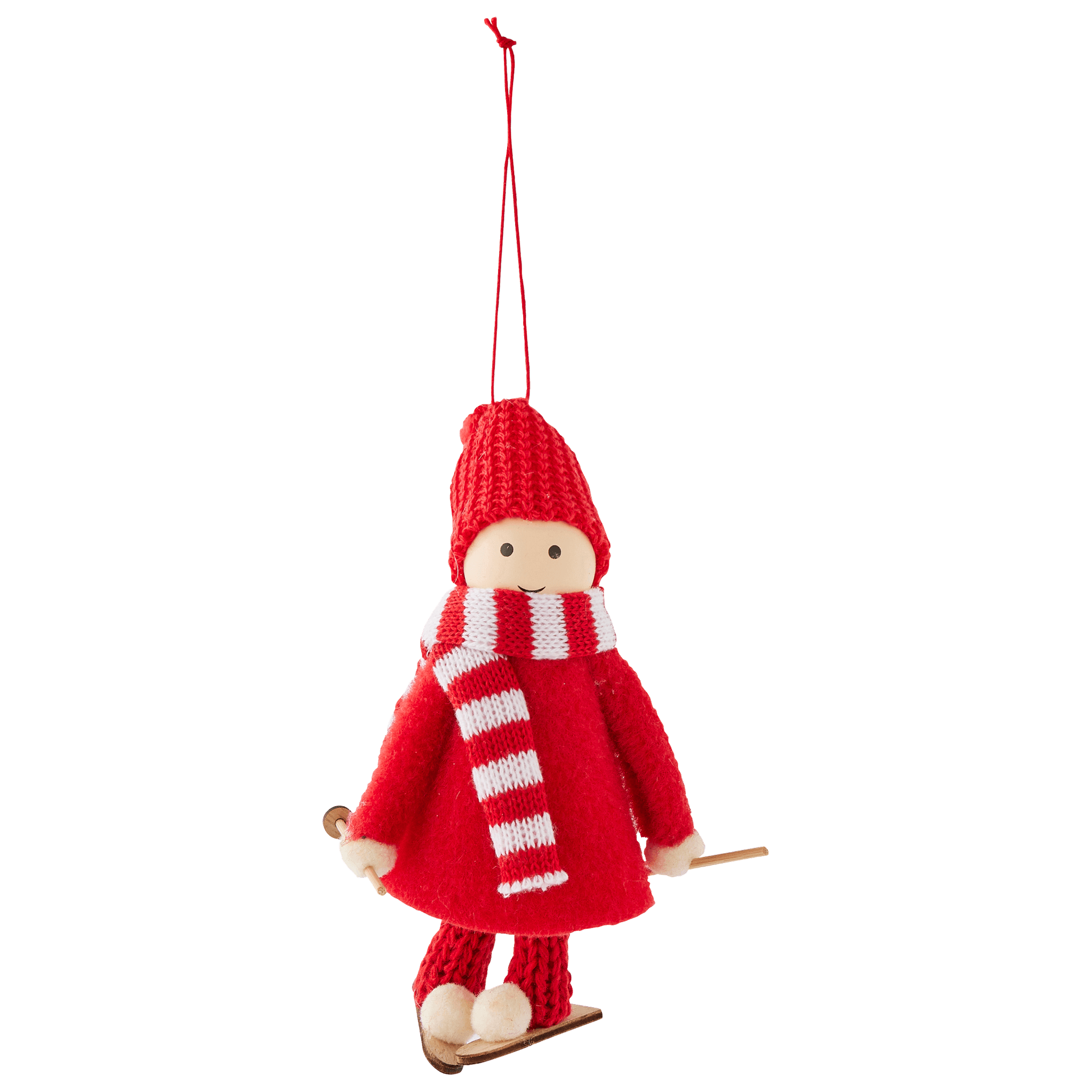 Suspension décorative de Noël - fille sur ski 15 cm - ECLOZ - Image 2