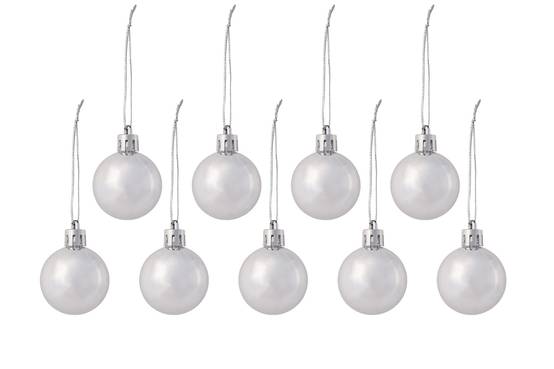 Boîte de 9 boules de Noël en plastique argent Ø 4 cm - ECLOZ - Image 1