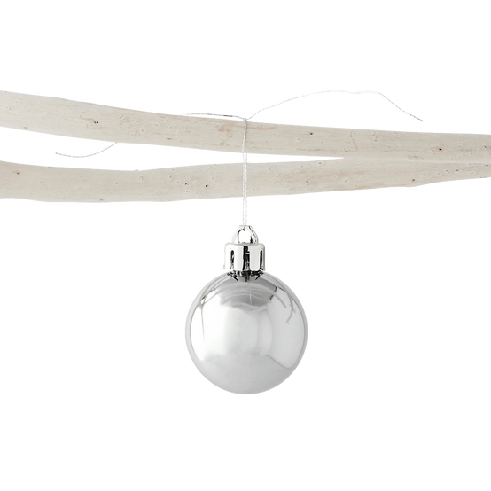 Boîte de 9 boules de Noël en plastique argent Ø 4 cm - ECLOZ - Image 2