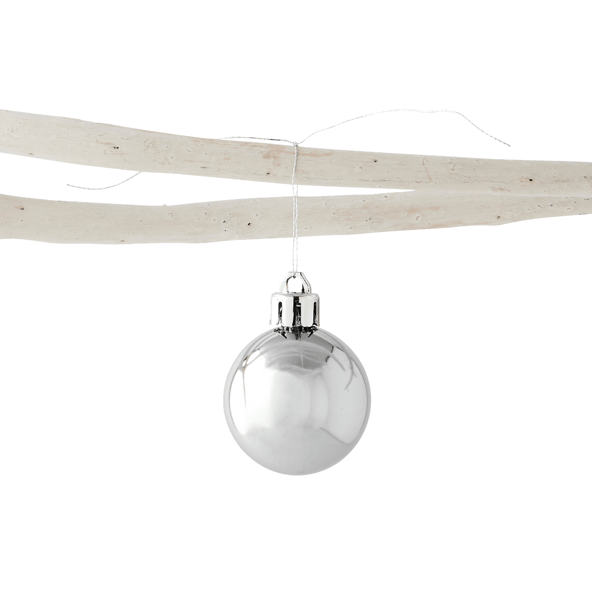 Boîte de 9 boules de Noël en plastique argent Ø 4 cm - ECLOZ - Image 2
