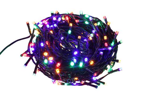 Guirlande de Noël 192 LED multicolores brillantes L.16 m - ECLOZ