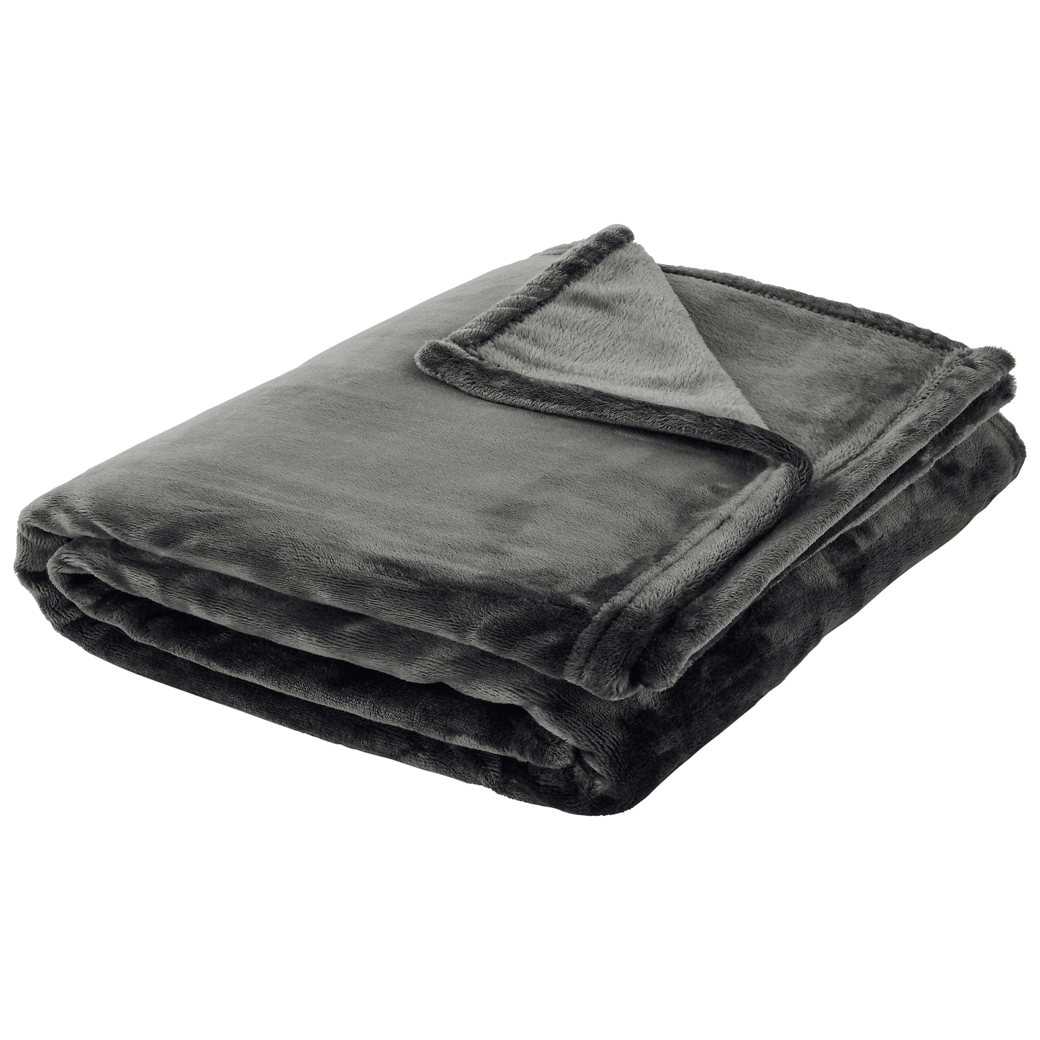 Plaid en polyester 400 g L.150 x l.125 cm gris foncé - ECLOZ - Image 2