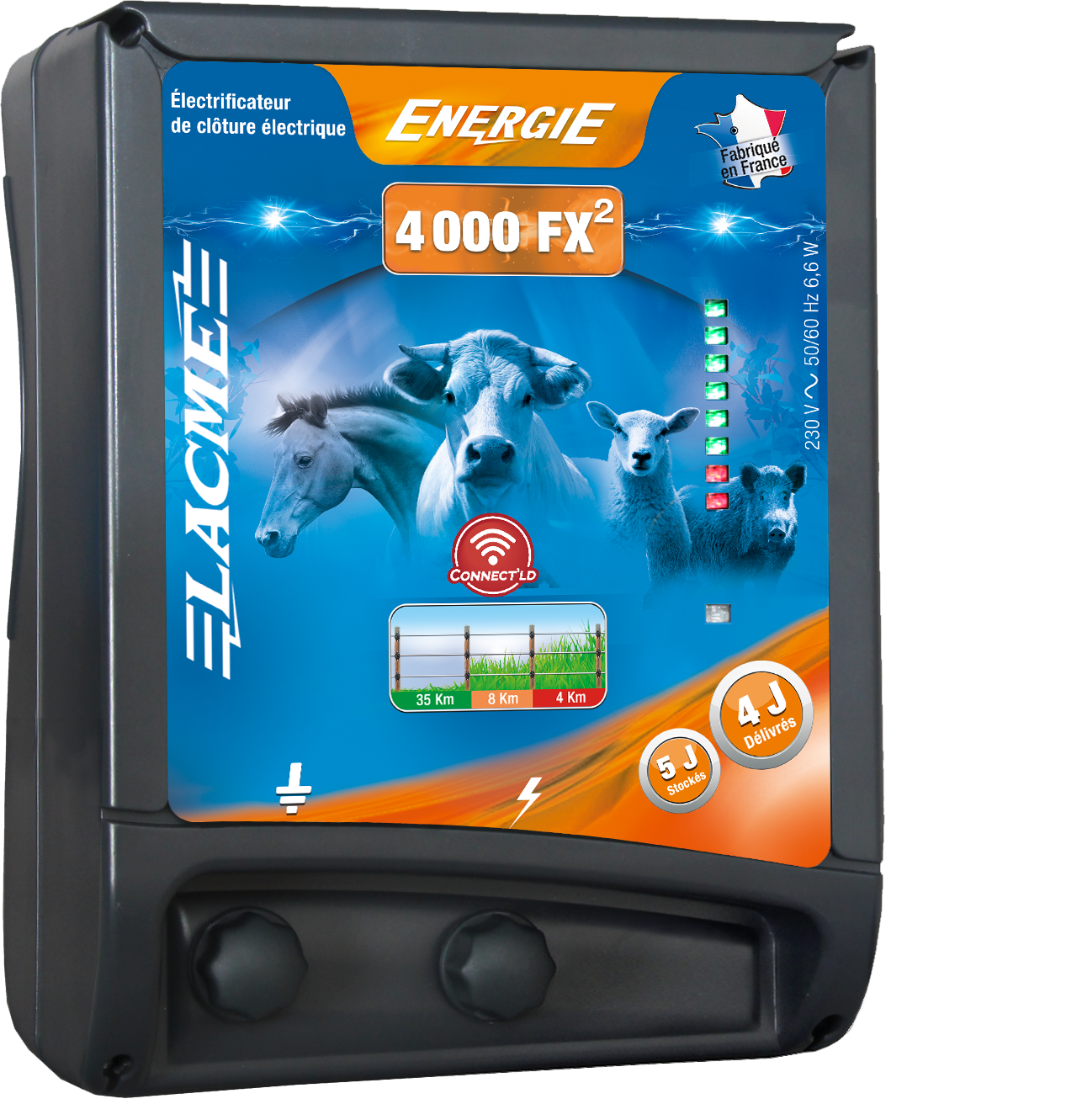 Lacme - Electrificateur Energie 4000 FX² - Connect LD