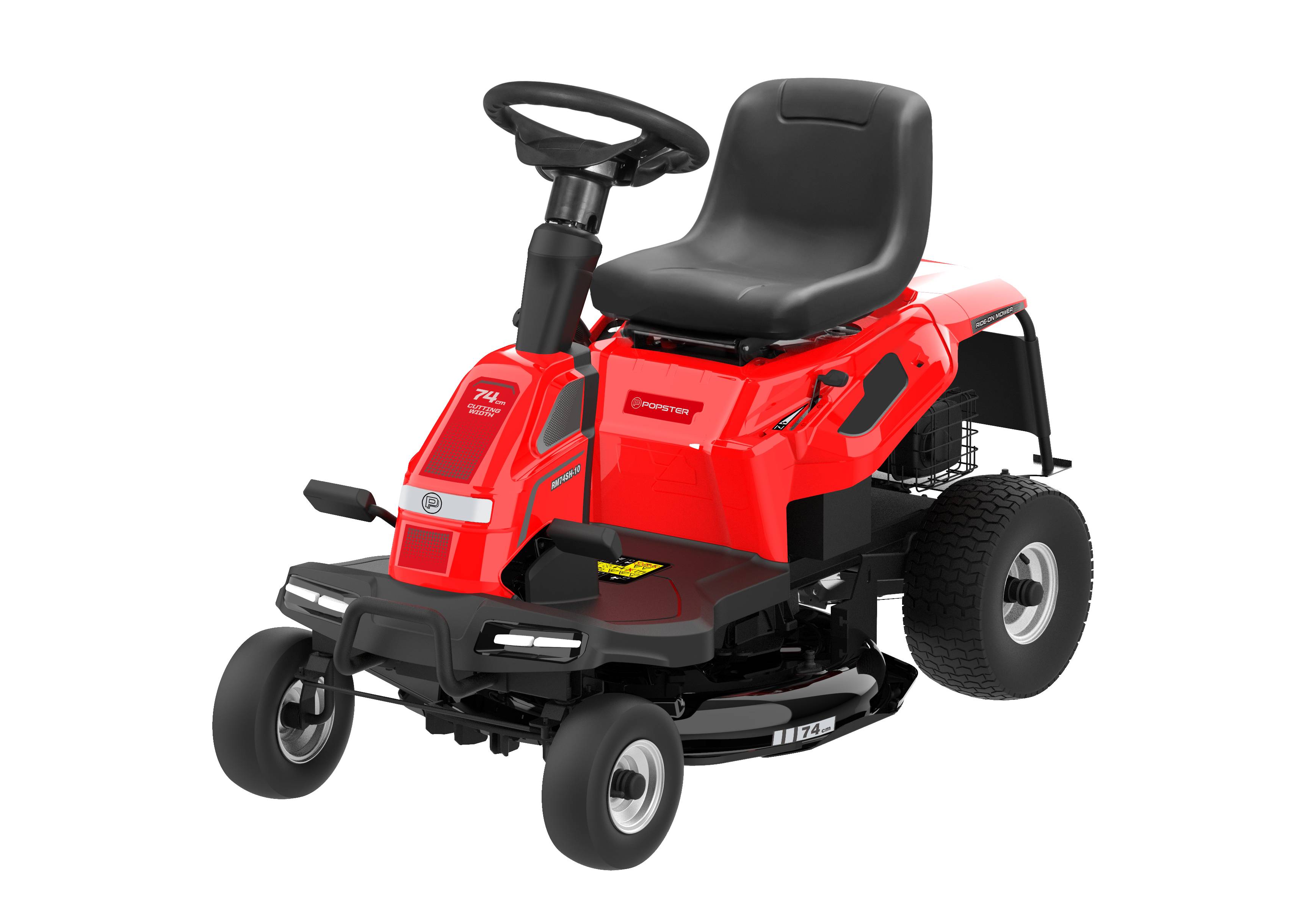 popster - Tondeuse autoportée hydrostatique 352cc, mulching inclus, largeur de coupe 74cm - Popster