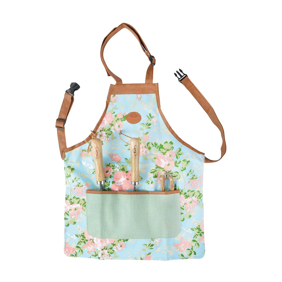 Tablier de jardin toile et jute multicolore L.105-120 cm H.78 cm - Esschert design bv 1 - Image 1