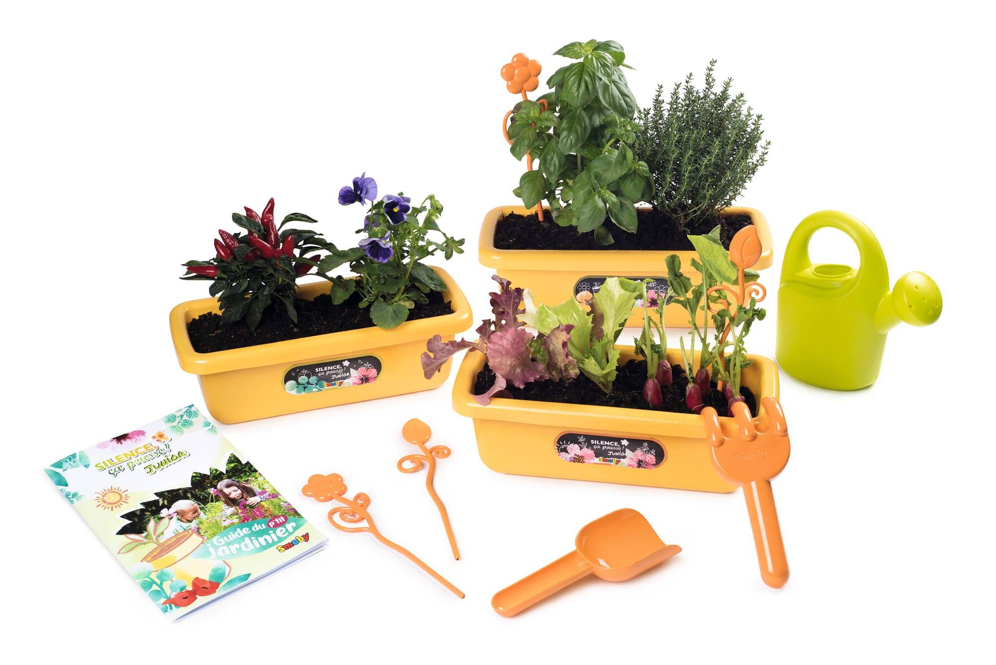 Smoby - Set de 3 jardinières et accessoires 