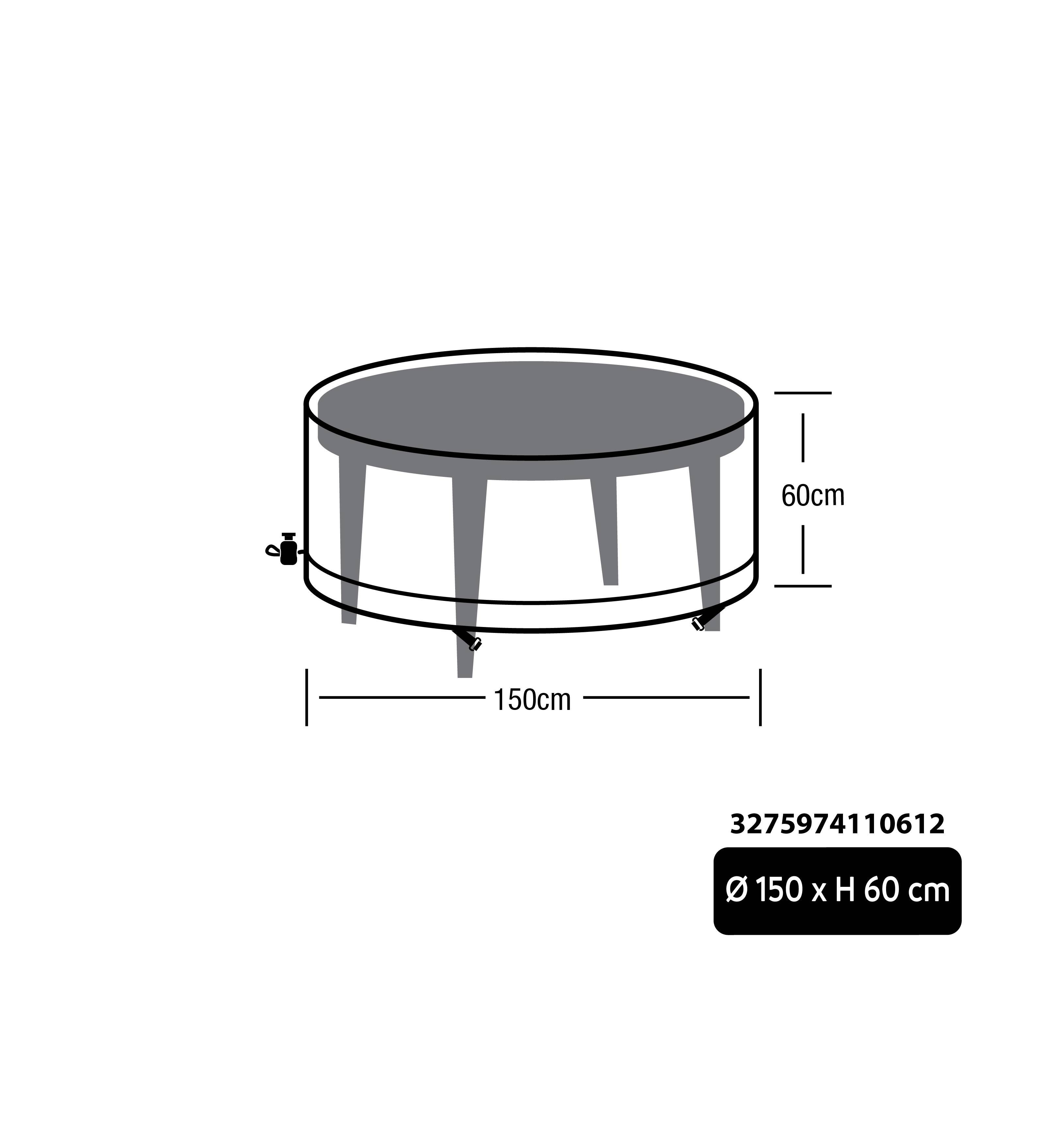 Ecloz - Housse de protection pour table ronde 150cm ECLOZ