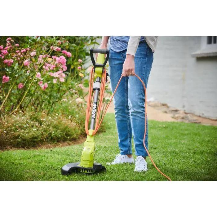 Coupe-bordures électrique torsadé vert anthracite Ø coupe 27 cm Ø fil 2 x 1,65 mm - Ryobi - Image 4