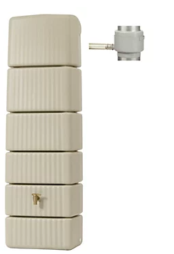 Garantia - Récupérateur d'eau de pluie 300L mural robinet inclus Sable Slim - GRAF - Image 2