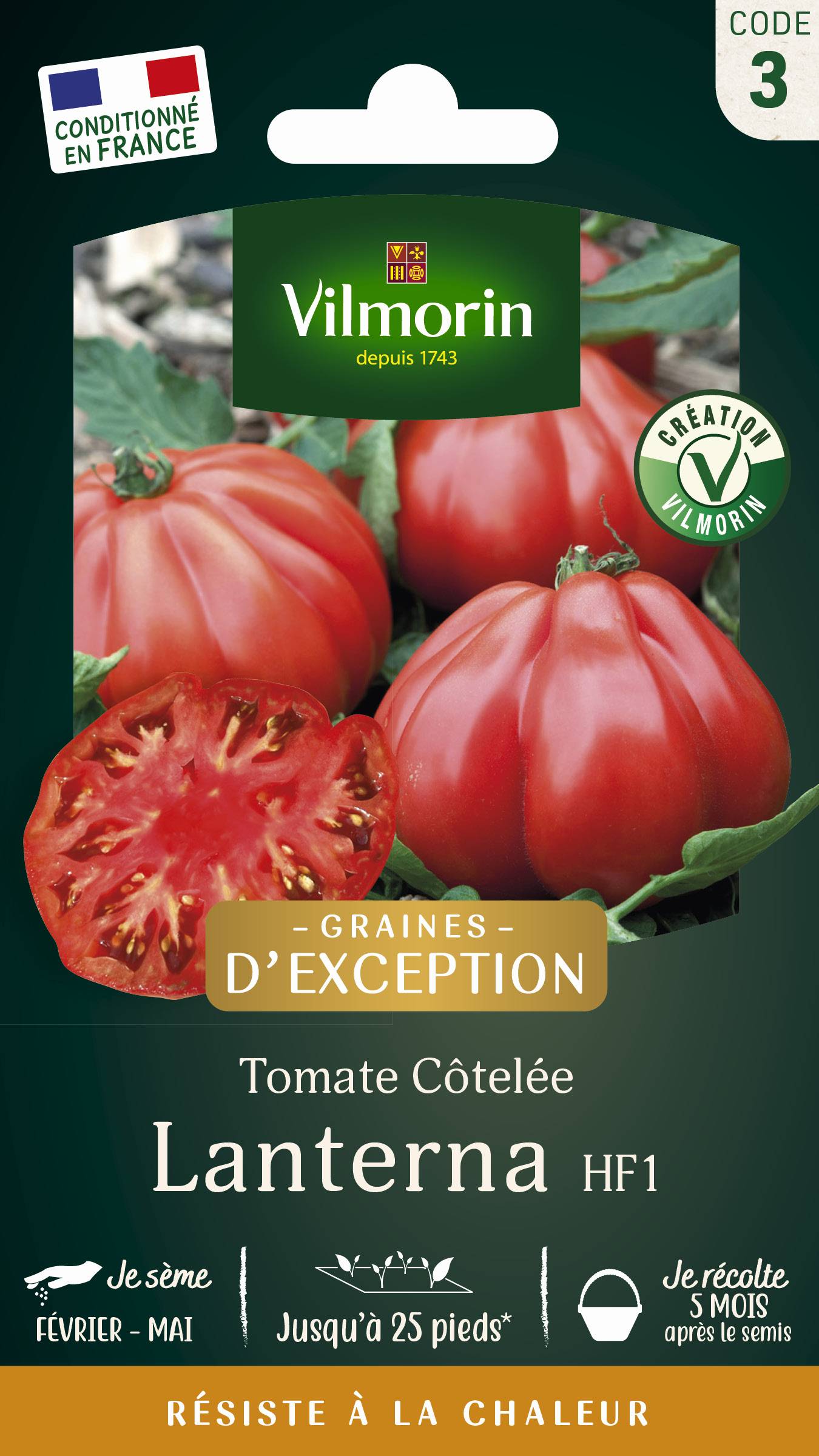 Vilmorin - Tomate Lanterna F1 serie 3 sachet graines 0,1 g - VILMORIN - Image 1