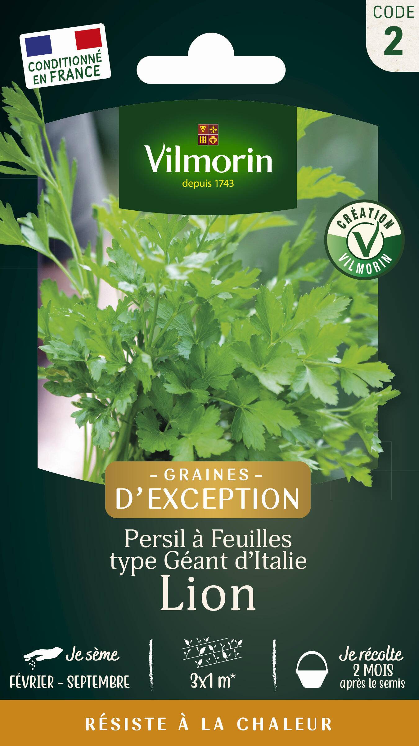 Vilmorin - Persil Lion serie 2 sachet graines 1 g - Vilmorin - Image 1