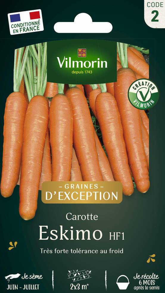 Vilmorin - Carotte Eskimo F1 Graines d'Exception série 2 sachet graines 1 g - Vilmorin - Image 1