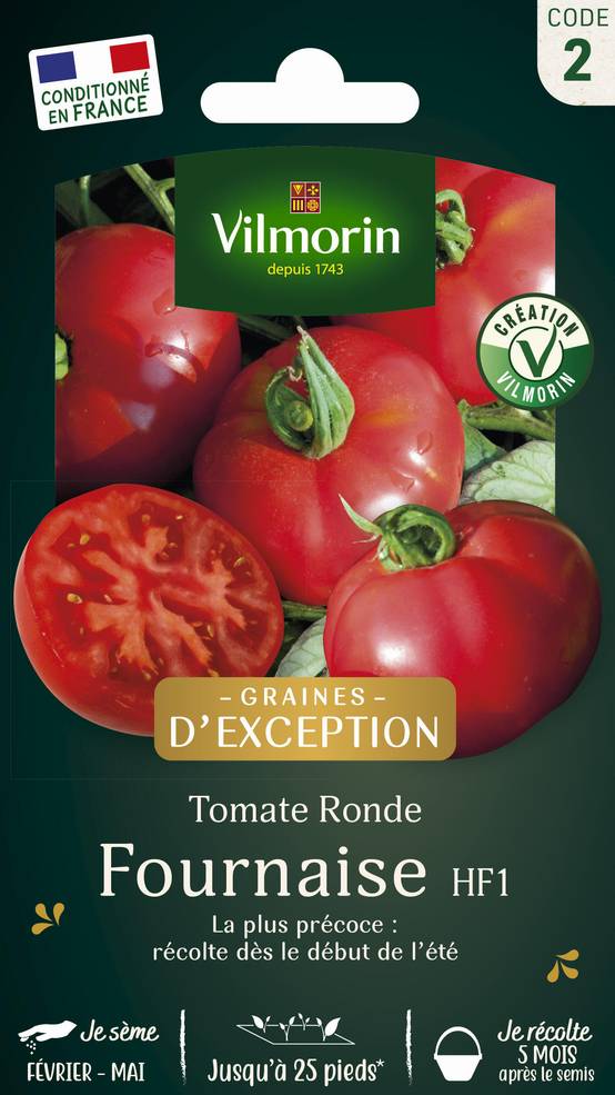 Vilmorin - Tomate Fournaise F1 Graines d'Exception série 2 sachet graines 0,1 g - Vilmorin - Image 1