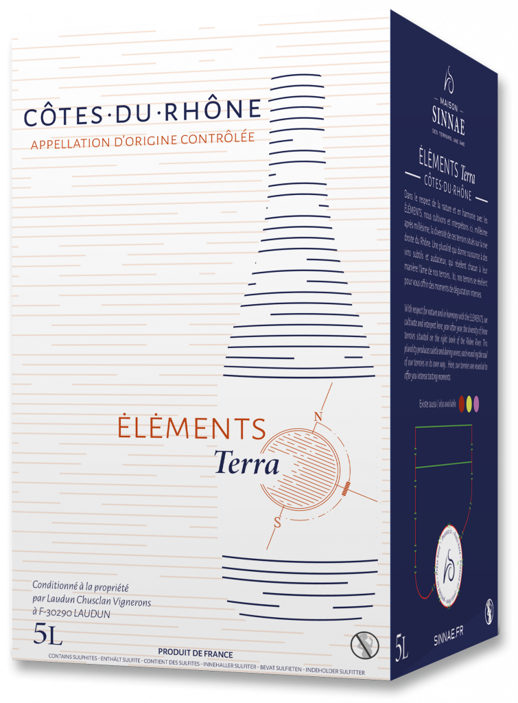 Alliance Rhone - AOC Côtes du  Rhône Eléments Terra rouge BIB 5 L - Maison Sinnae