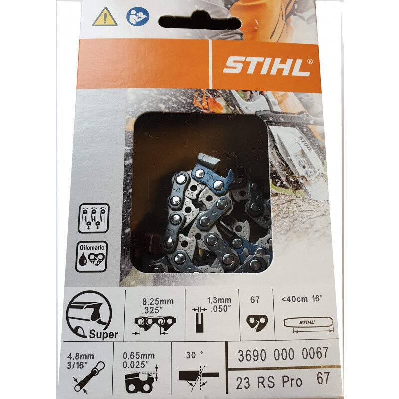 Chaîne de tronçonneuse Rapid Super Pro métal argenté L.40 cm ép.1.3 mm - Stihl