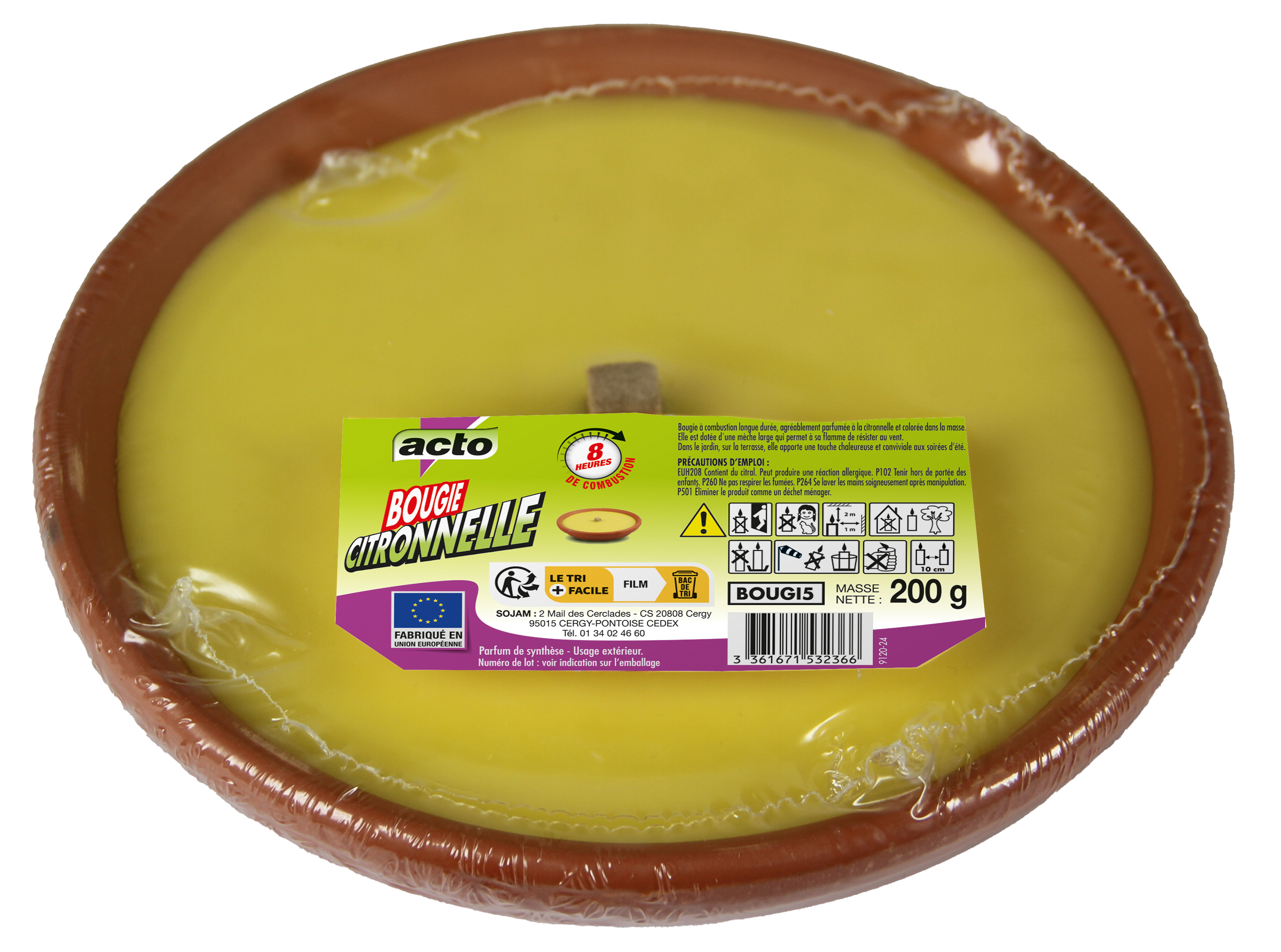 Acto - BOUGIE CITRONNELLE GRAND FORMAT - Image 2